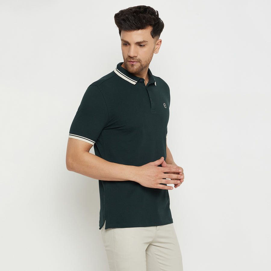Camla Forestgreen T -Shirt For Men