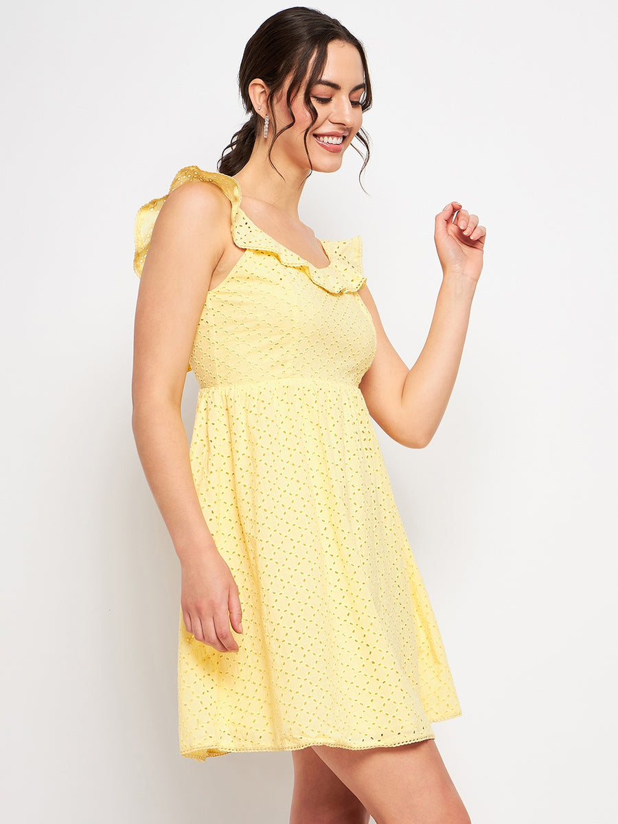 Camla Yellow Dress For Women