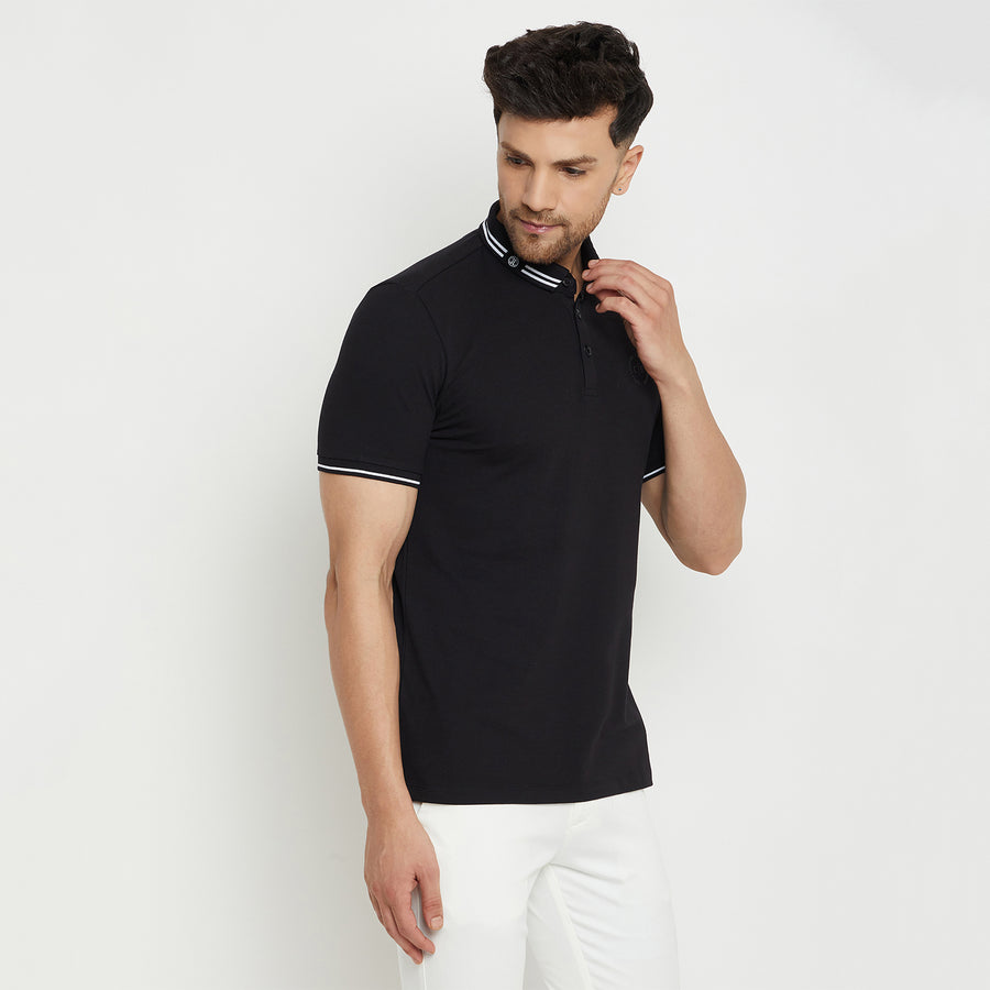Camla Black T -Shirt For Men