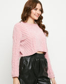 Madame Peach Cable Knit Sweater