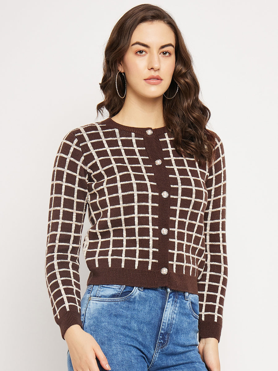 Camla Barcelona Brown Cardigans For Women