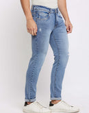 Camla Barcelona Low Distressed Light Blue Jeans For Men