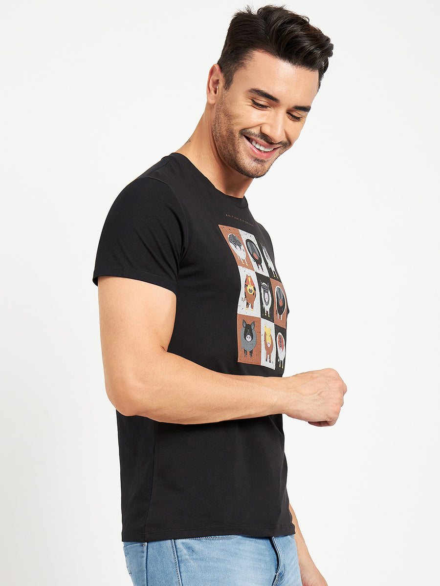 Camla Black T- Shirt For Men