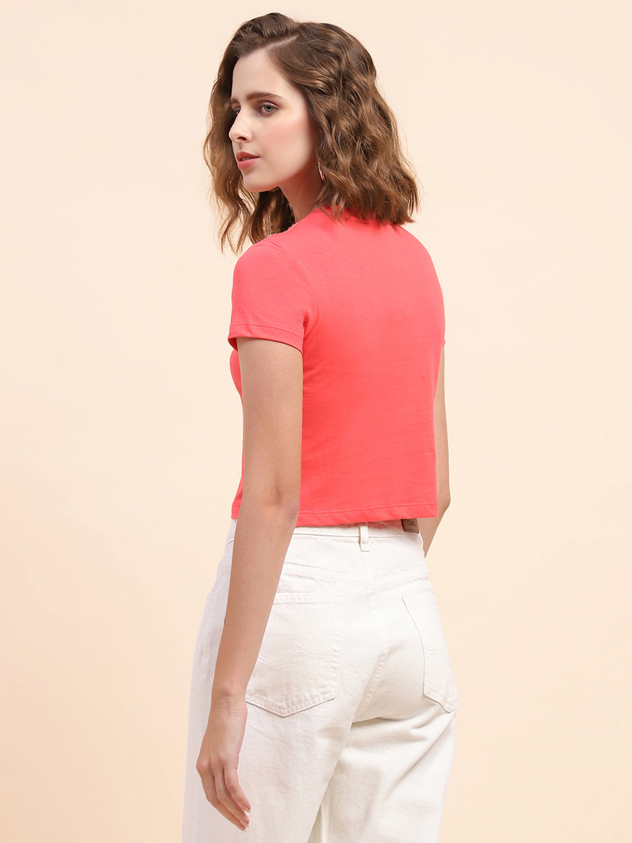 Camla Barcelona Typography Pink T-Shirt