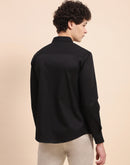 Camla Barcelona Logo Printed Black Button Down Shirt