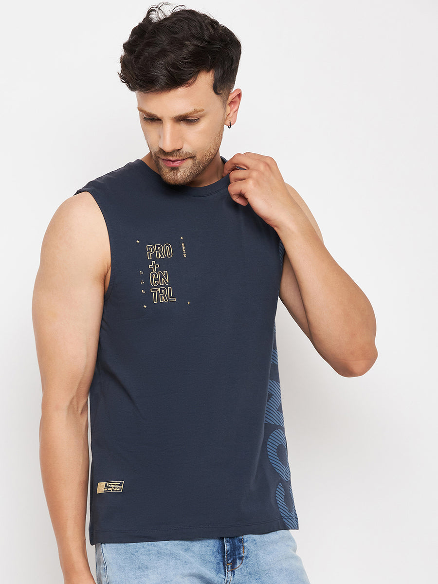 Camla Navy T- Shirt For Men