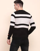 Camla Barcelona Striped Disney Printed Black Sweater