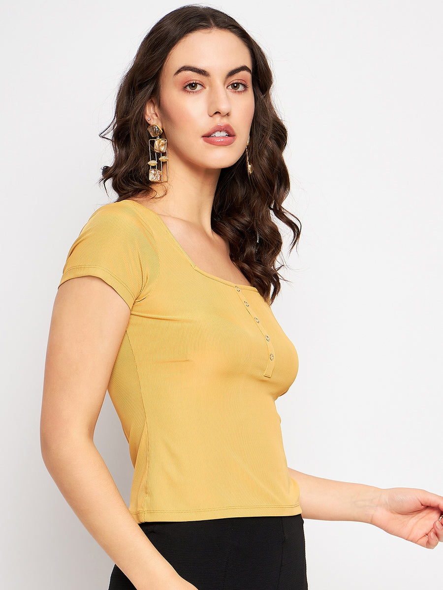 Camla Yellow  Top For Women