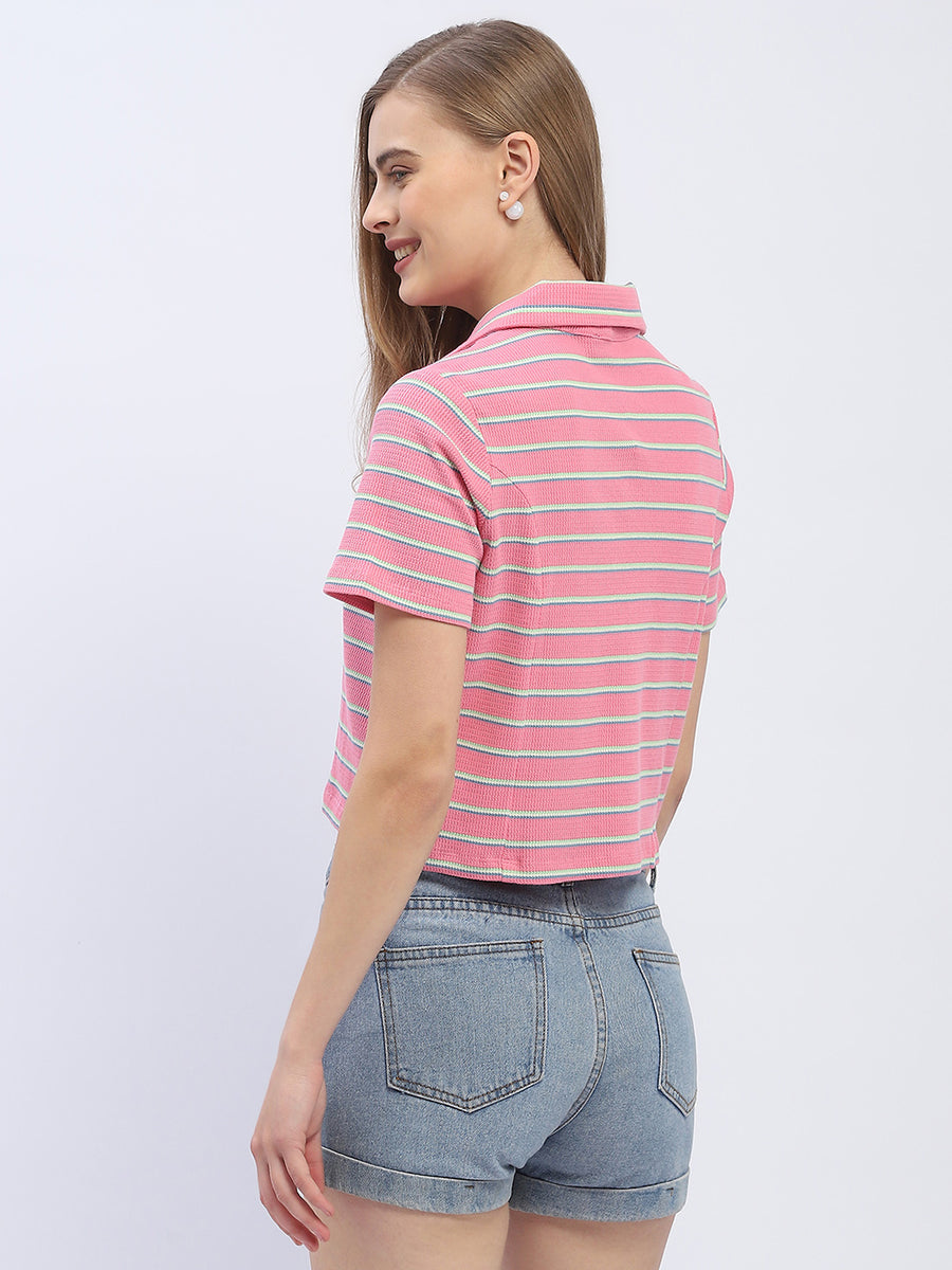 Madame Striped Pink Regular T-shirt