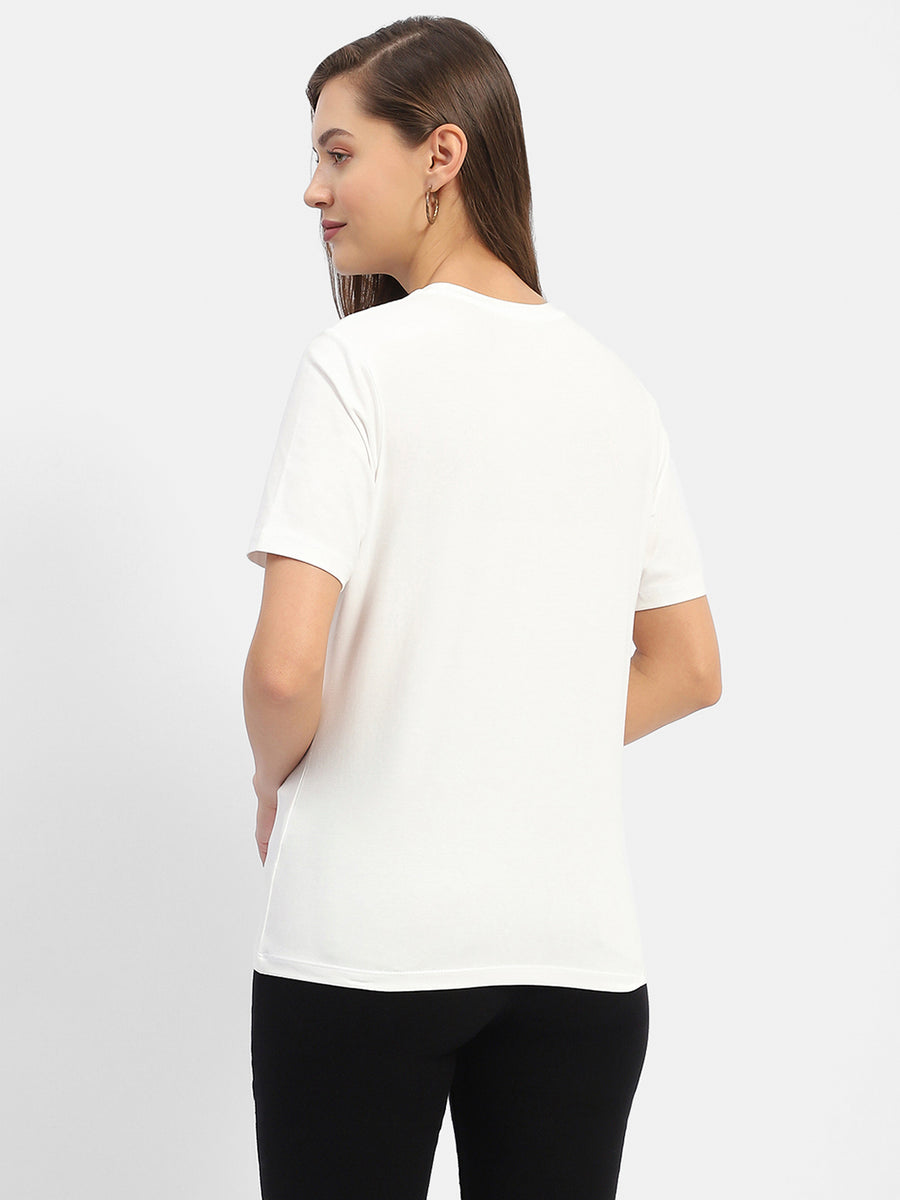 Madame Typography White Regular T-shirt