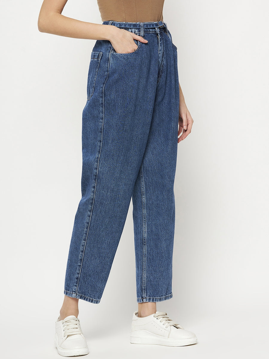 Camla Blue Solid Denim For Women