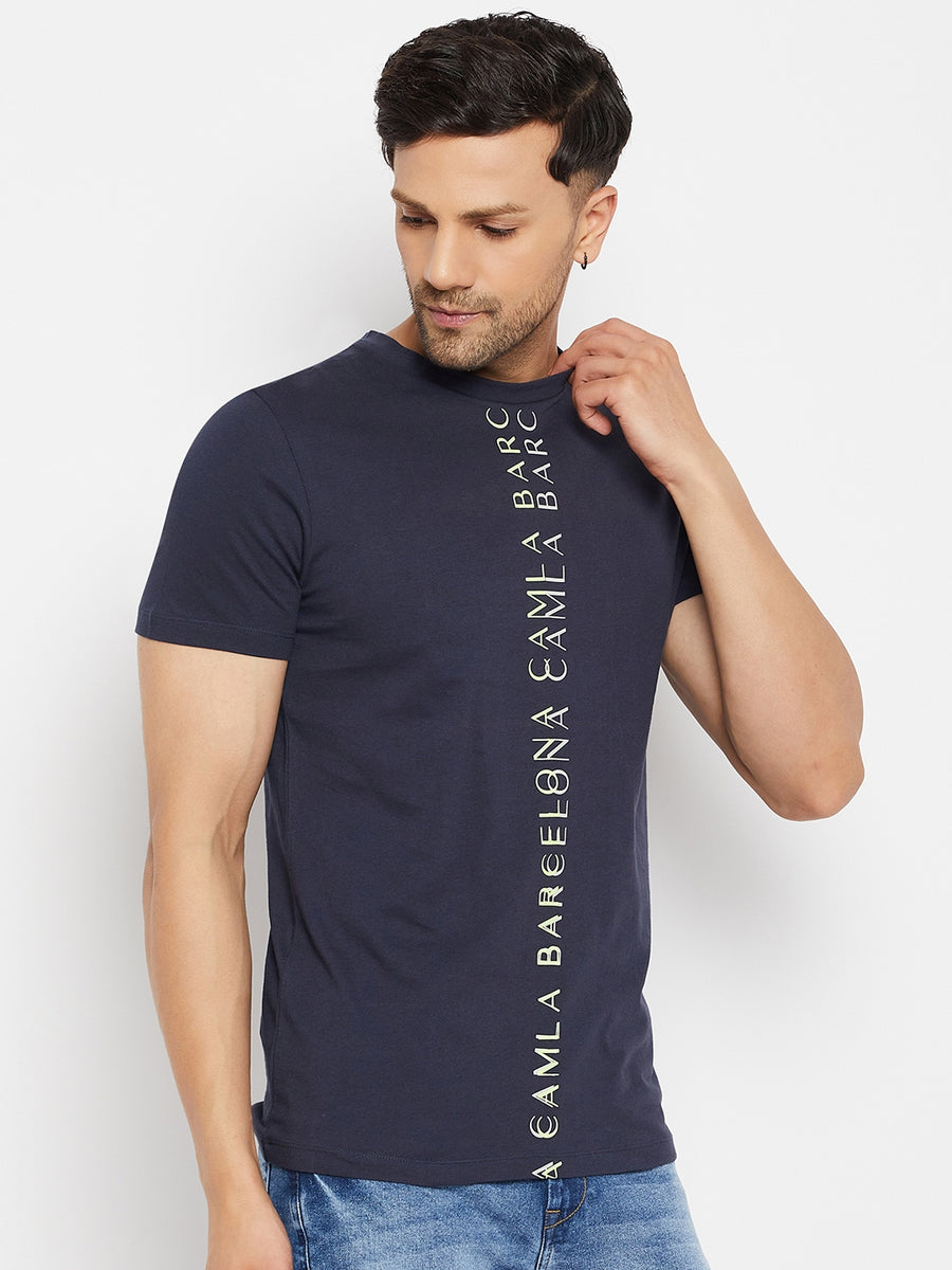 Camla Navy T- Shirt For Men