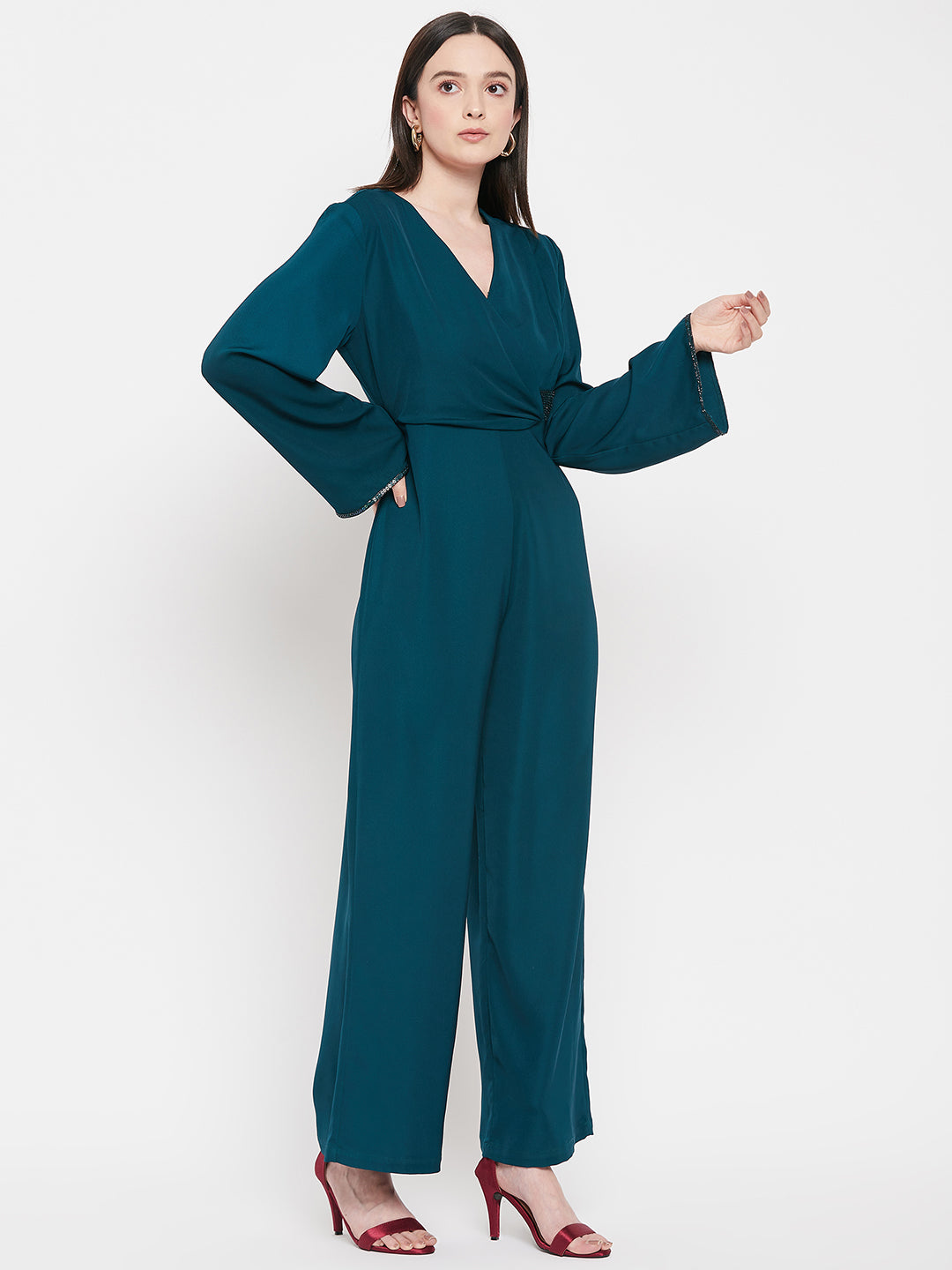 Camla Barcelona Dark Green Jumpsuit For Women