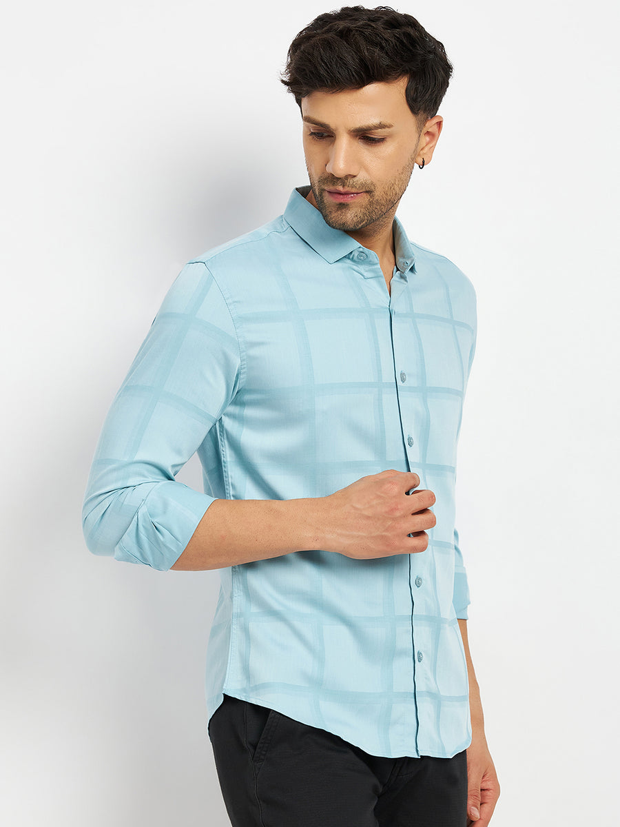 Camla Iceblue Shirts For Men