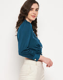 Camla Peacockgreen Solid Top For Women