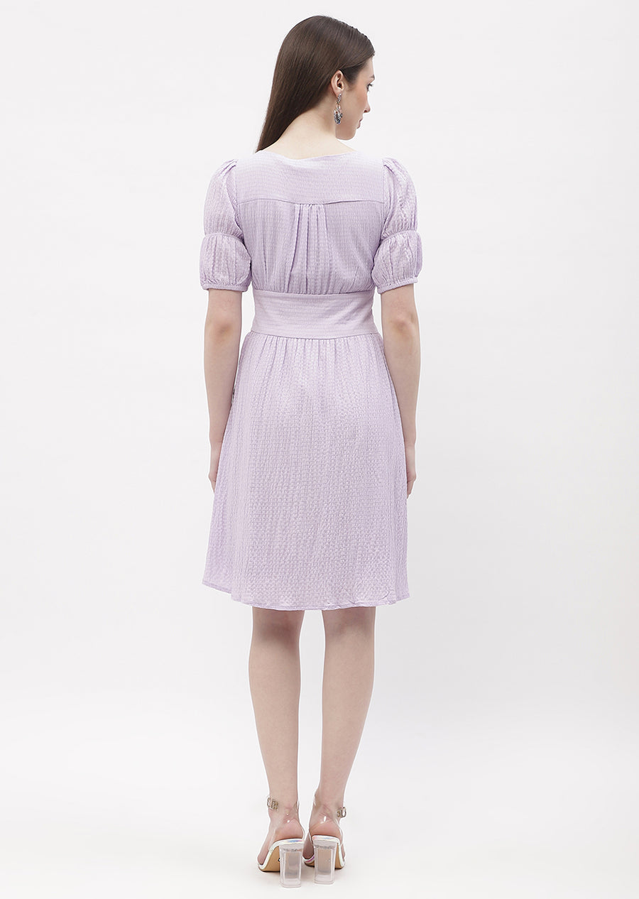 Madame Marie Sleeve Lavender A-line Dress
