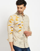 Camla Beige Shirts For Men