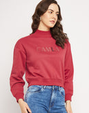 Camla Barcelona Logo Print Rust Red Sweatshirt