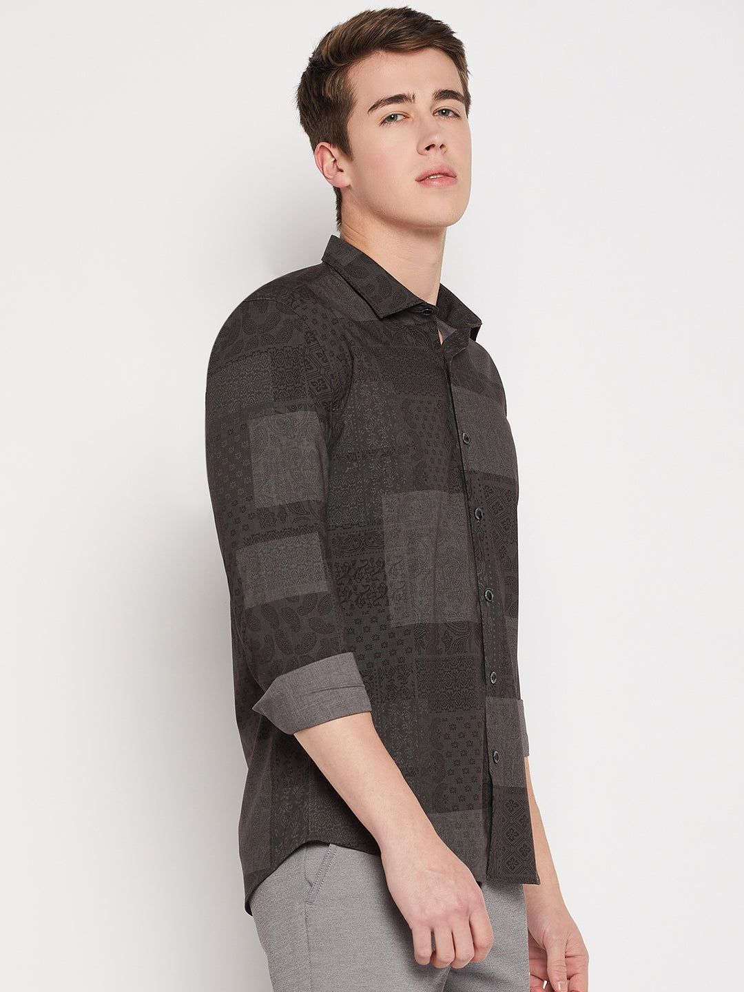 Camla Barcelona Olive Green Shirt For Men