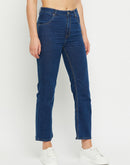Madame Low Rise Navy Blue Bootcut Jeans