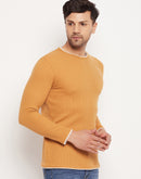 Camla Barcelona Crew Neck Full Sleeve Tan Tshirt