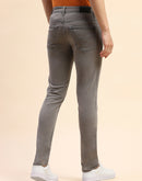 Camla Barcelona Solid Grey Straight Fit Jeans