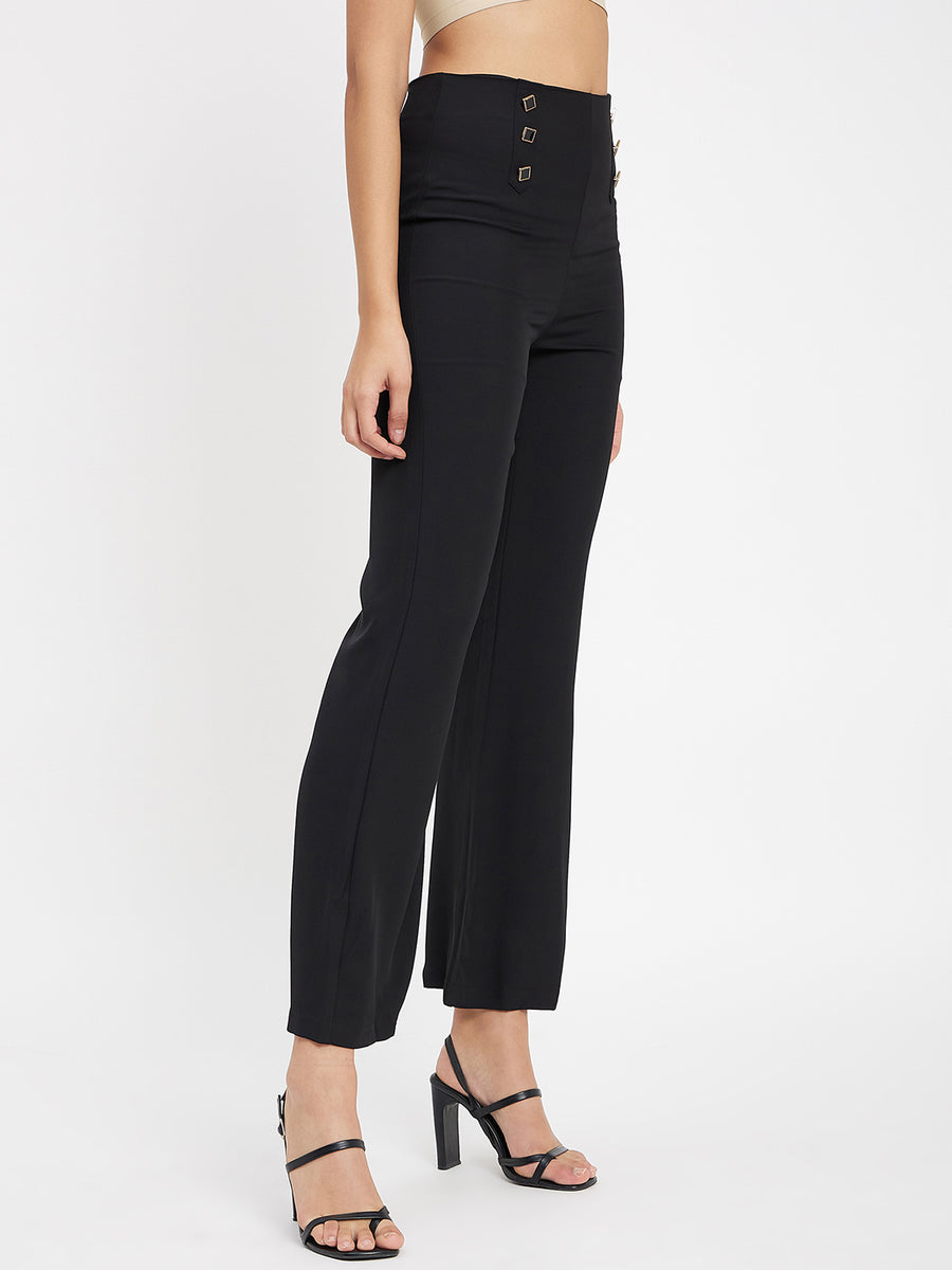 Camla Barcelona Black Solid Trouser