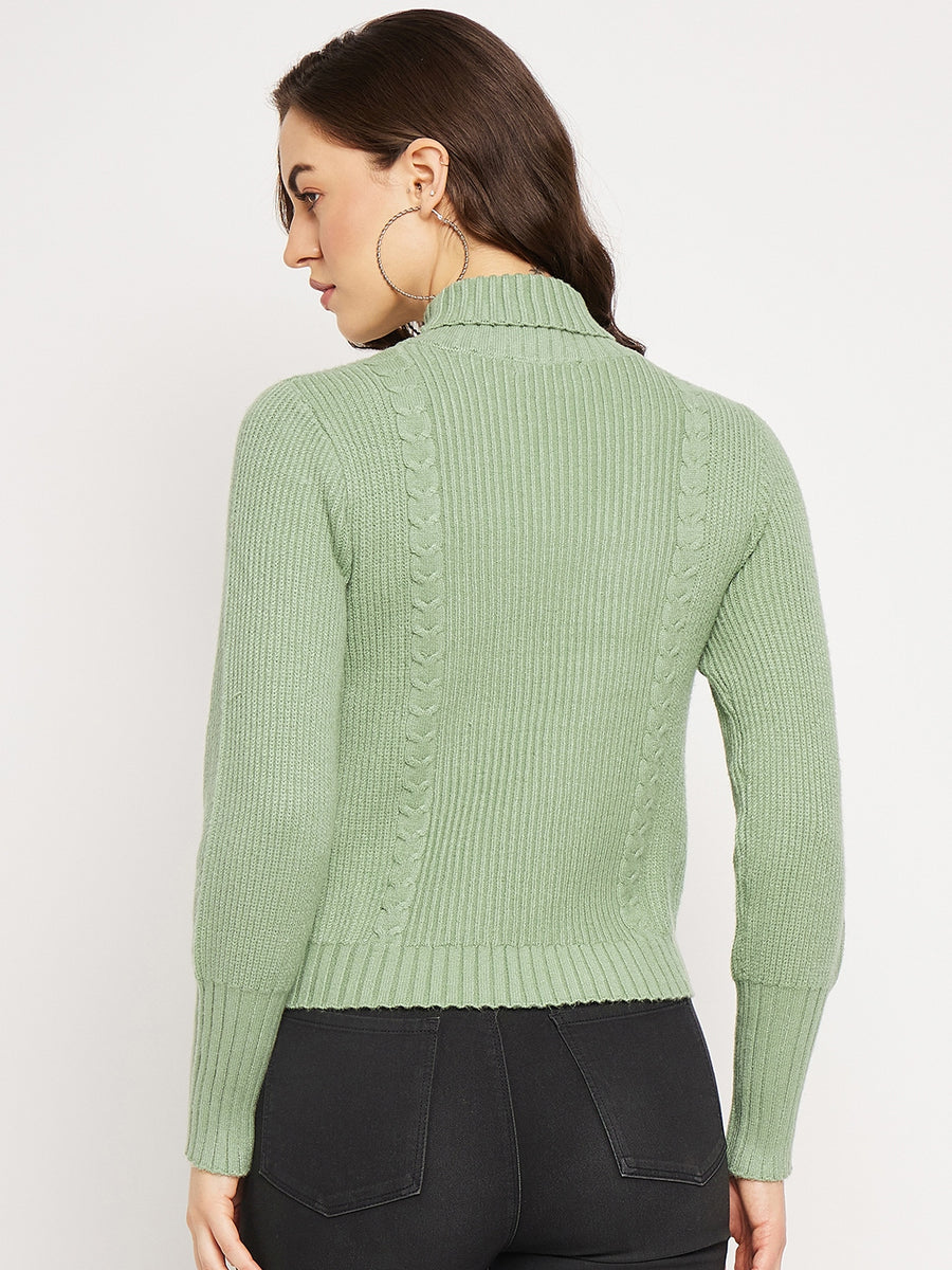 Camla Barcelona Green Sweater For Women