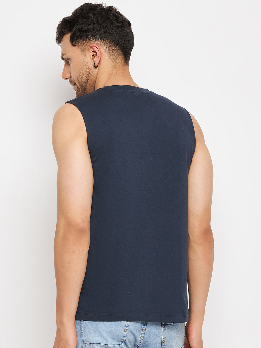 Camla Navy T- Shirt For Men