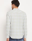Camla Barcelona Chequered Grey Shirt For Men