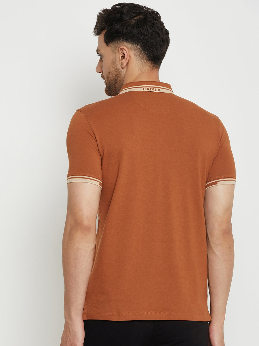 Camla Brown T -Shirt For Men