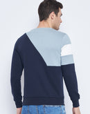 Camla Barcelona Men'S Colourblocked Navy Blue Sweatshirt