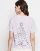 Camla Lilac Cindrella print Top For Women