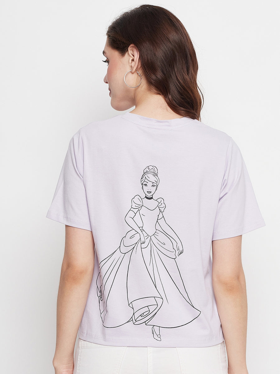 Camla Lilac Cindrella print Top For Women