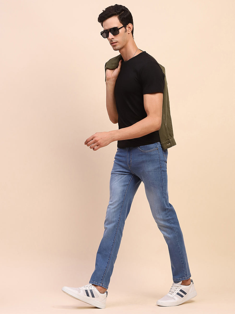 Camla Barcelona Whiskered Straight Blue Cotton Denim