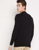 Camla Barcelona Mock Neck Black Sweater For Men