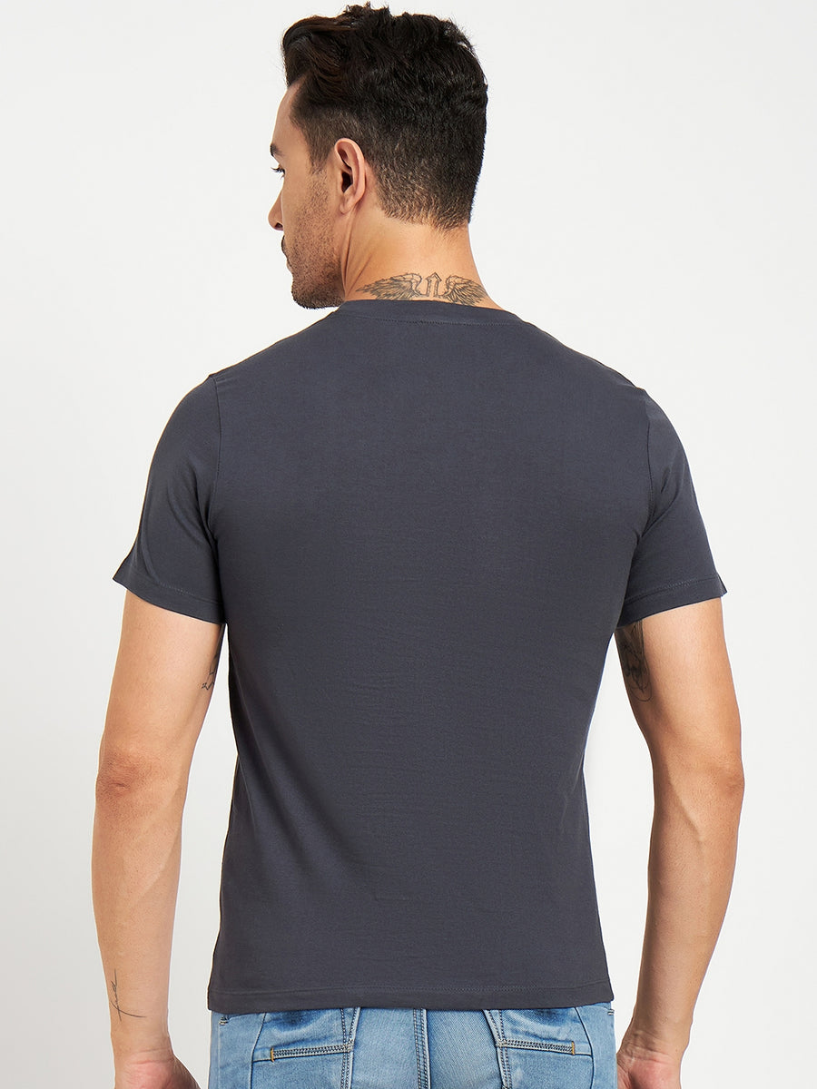 Camla Charcoal T- Shirt For Men