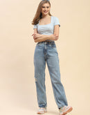 Camla Barcelona High Rise Blue Distressed Jeans