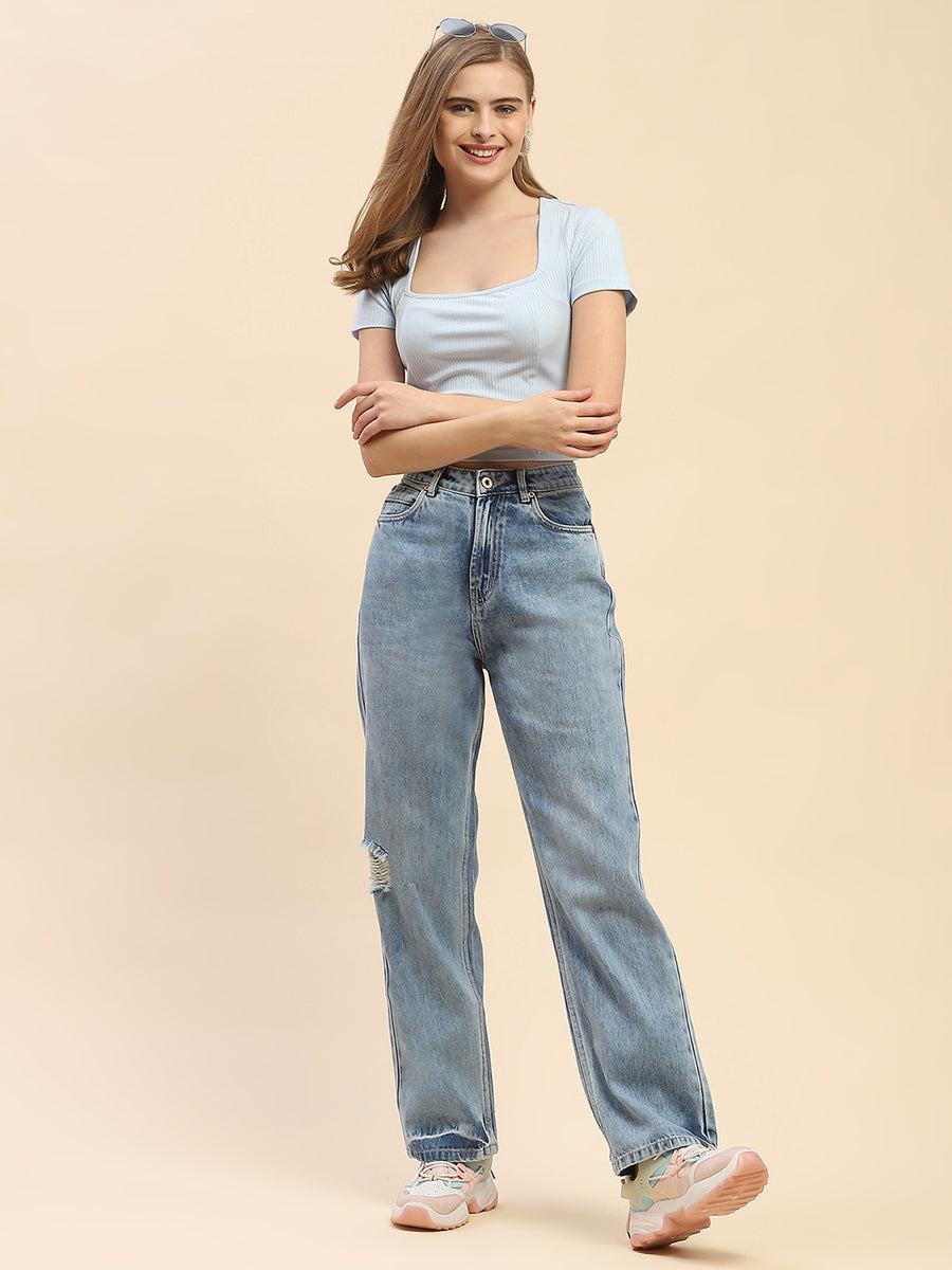 Camla Barcelona High Rise Blue Distressed Jeans
