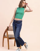 Camla Barcelona Washed Dark Blue Mom Fit Jeans