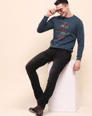 Camla Barcelona Disney Printed Teal Cotton Sweatshirt