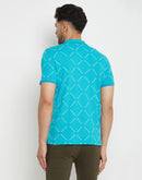 Camla Turquoise T -Shirt For Men