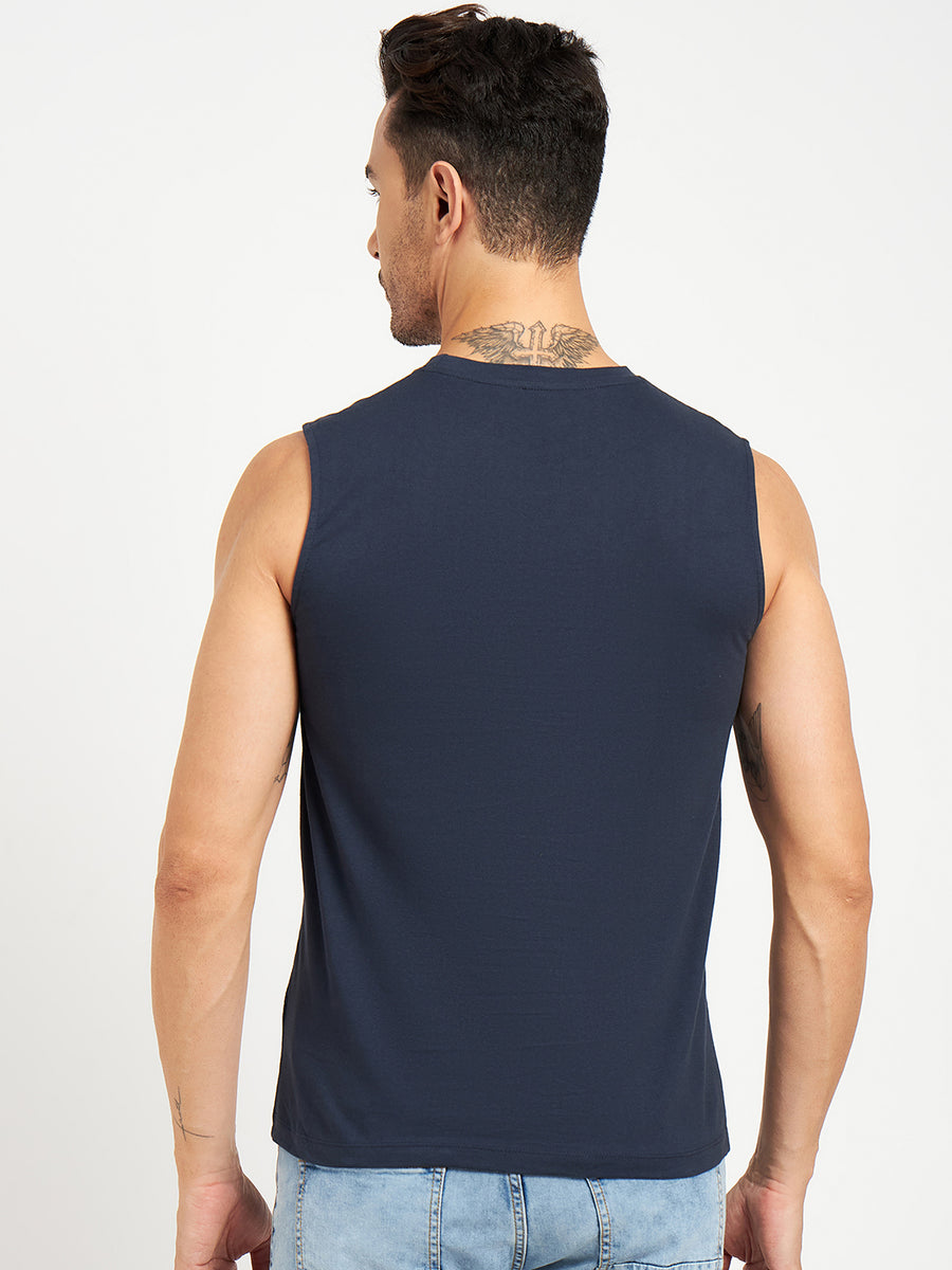 Camla Navy T- Shirt For Men