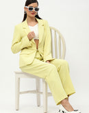 Madame Shanaya Kapoor Single-breasted Lime Yellow Blazer