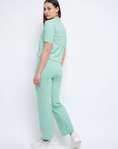 Madame Ribbed Mint Green Three-Piece Co-Ord Set