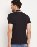 Camla Barcelona Men’S Black Polo Neck T-Shirt