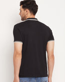 Camla Barcelona Men’s Black Polo Neck T-shirt