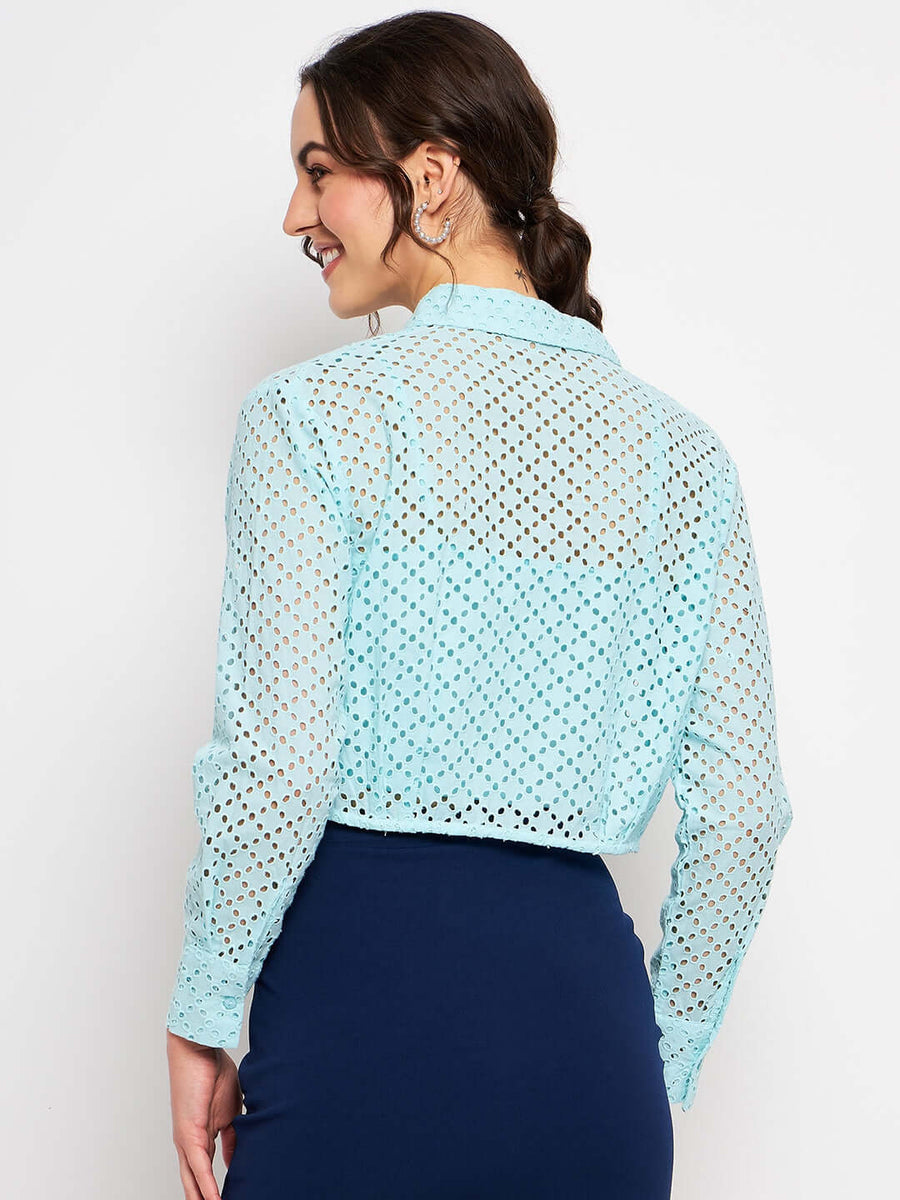 Camla Aqua Shirt For Women