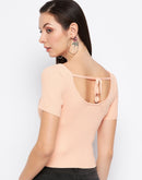 Camla Barcelona Cotton Scoop Neckline Crop Top