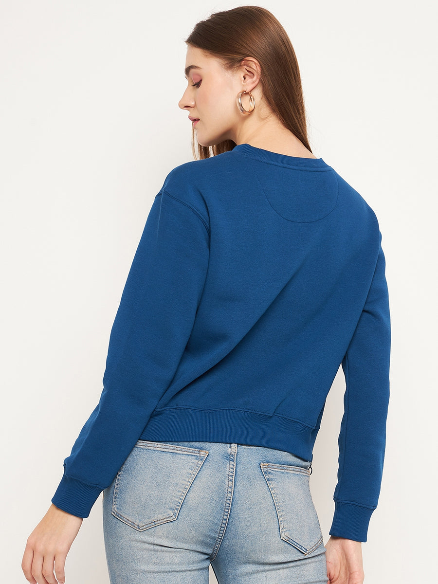 Madame Typographic Royal Blue Sweatshirt